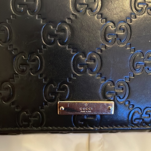 Gucci black monogram leather wallet on a chain - Picture 2 of 15